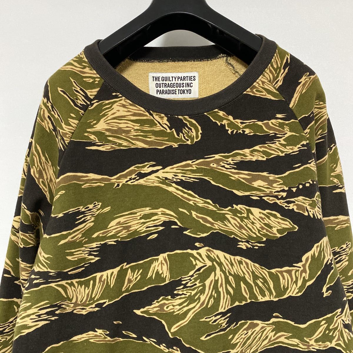 美品 ワコマリア タイガー ストライプ スウェット シャツ XL wacko 