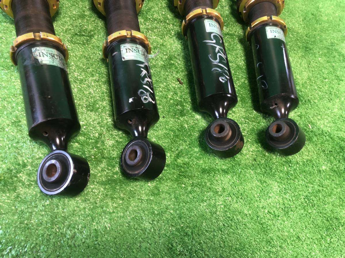 INSURANCE インシュランス GRS182 GRS182 GRS180 18 クラウン フルタップ 全長式 車高調 1台分 減衰調整 GRS200 GRS204 GS350 棚21-2 インシュランス 全長調整式車高調 クラウン(GRS182) 03.12-08.02