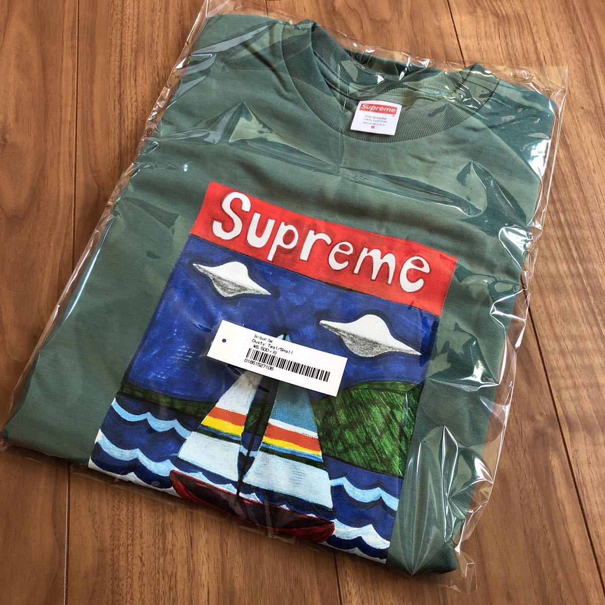 210032 Supreme Sailboat Tee Dusty Teal Small S 