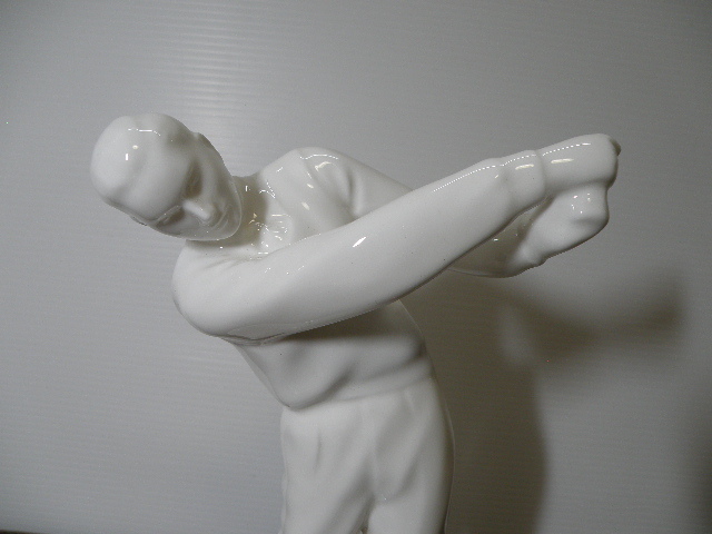オールドノリタケ　ボーンチャイナ　ゴルファー像　アンティーク雑貨　昭和中期 74 NORITAKE ノリタケ ボーンチャイナ ゴルファー像 ゴルフ フィギュア