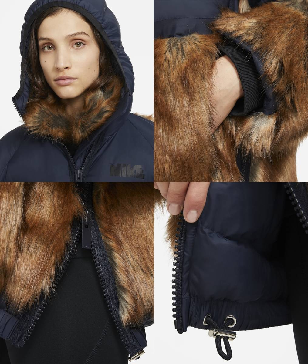 SACAI xNIKE 20AW ダウンジャケット ネイビー XL 新品 定価66000円 