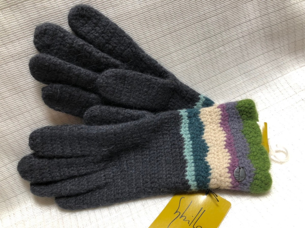 最新作，限定SALE シビラ/可愛いニット手袋/裾カラフル/ネイビー(女性用)｜売買されたオークション情報、yahooの商品情報をアーカイブ公開 - オークファン その他