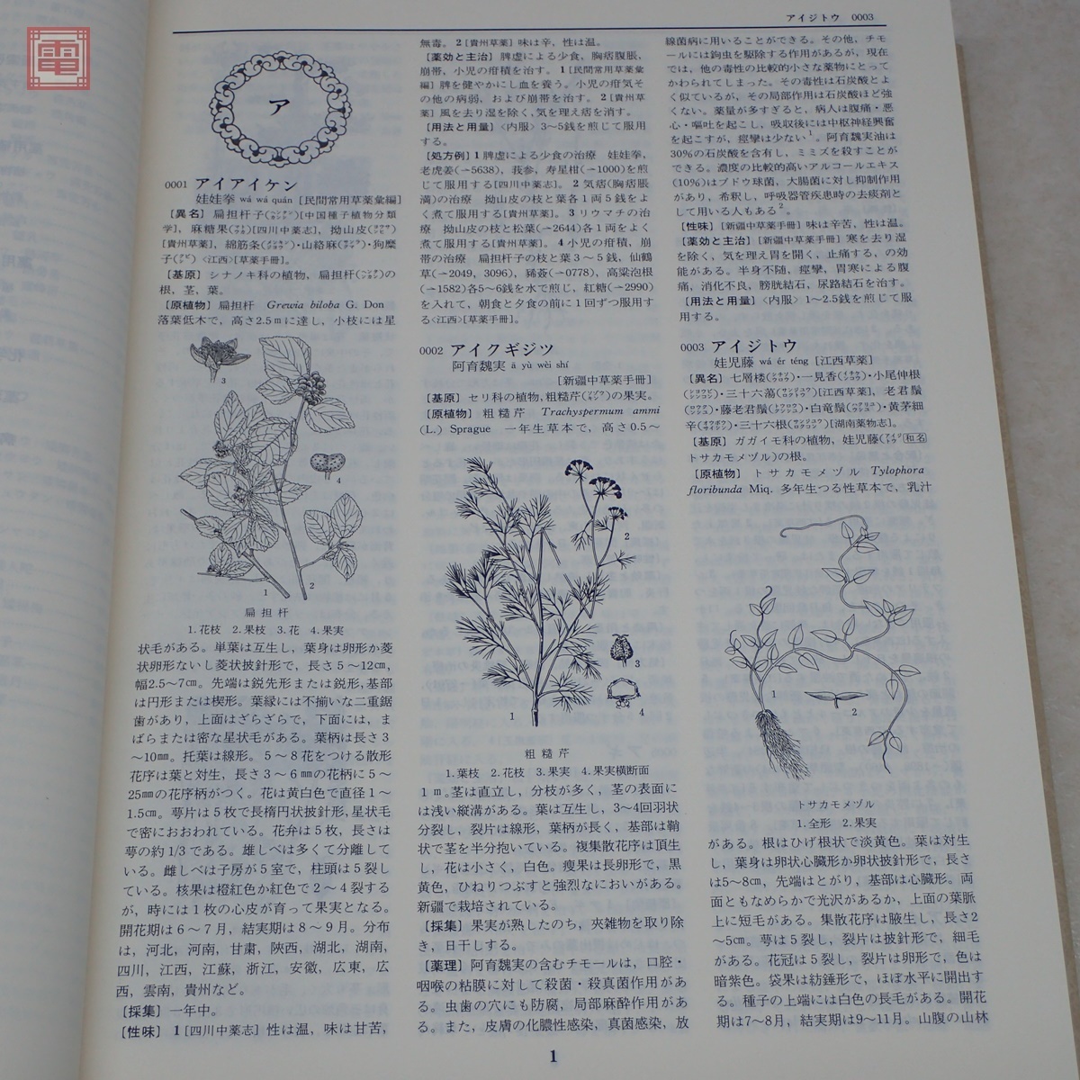 希少 中薬大辞典 全5巻揃 上海科学技術出版社 小学館 1985年/昭和60年 
