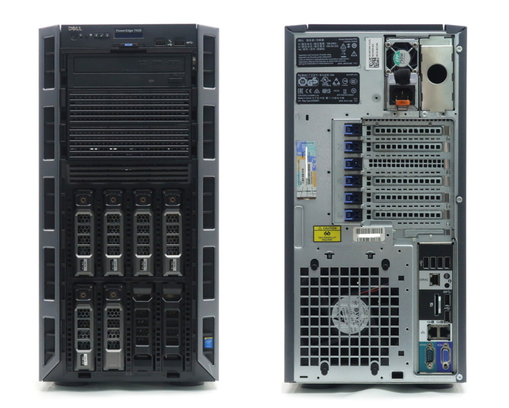 DELL PowerEdge T430 Xeon E5-2630 v3 2.4GHz*2 128GB 2TBx6台(SATA3.5