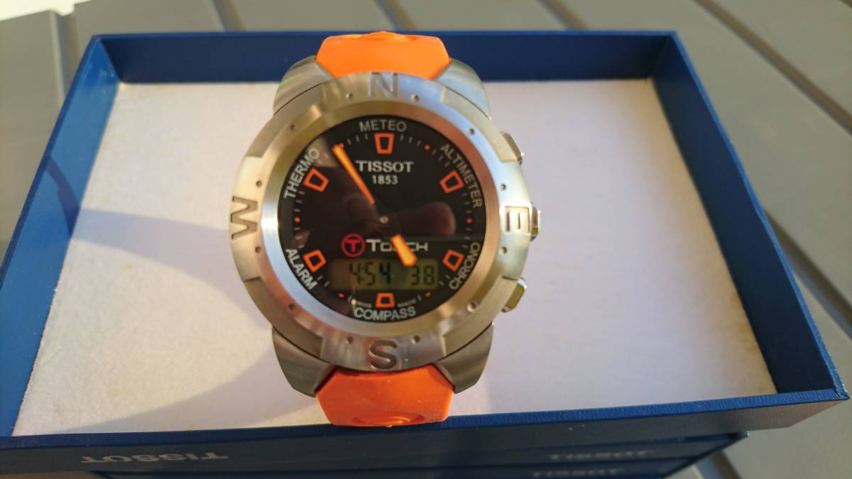 TISSOT T touch 腕時計 オレンジベルト 中古品 2005年購入 TISSOT 