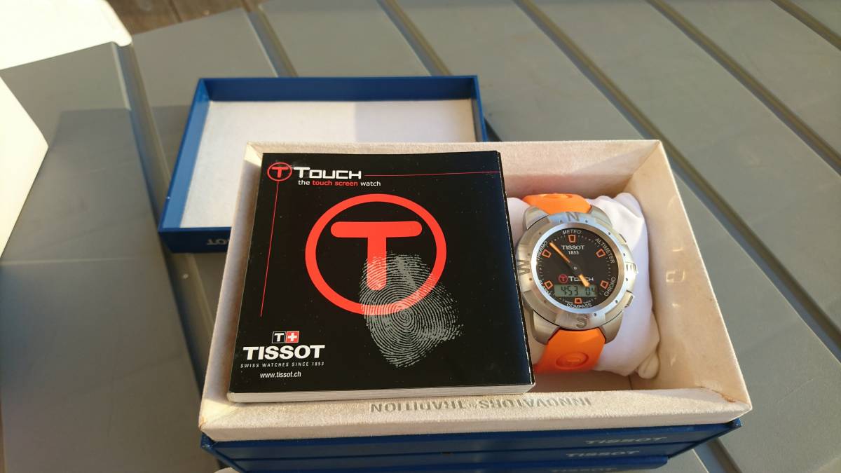 TISSOT T touch 腕時計 オレンジベルト 中古品 2005年購入 TISSOT 