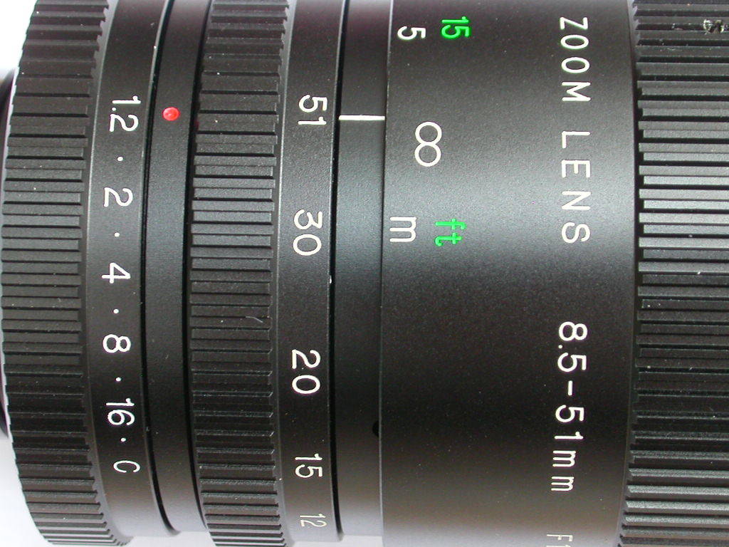 AVENIR CCTV ZOOM LENZ 8.5mm-51mm F1.2 Cマウント 未使用 CCTV Lens Camera Iris, Manual Movie