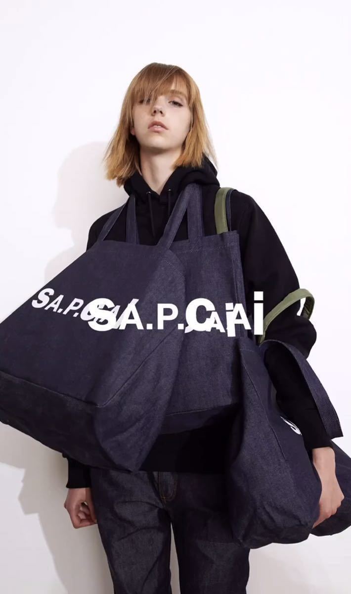 sacai x A.P.C. tote bag トートバッグ Denim x Dark Navy サカイ