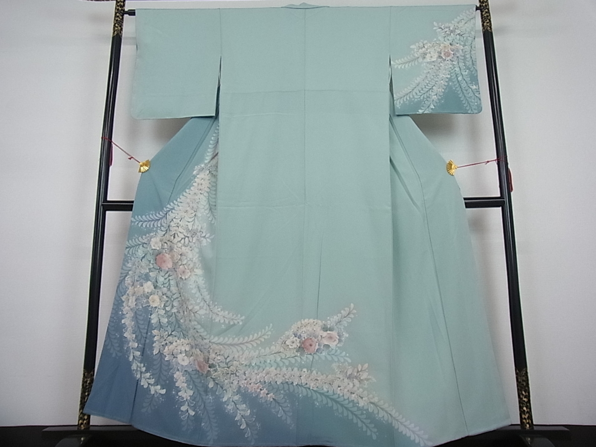 平和屋着物□漆工芸作家 金森一博 訪問着 枝桜 暈し染め 金彩 逸品