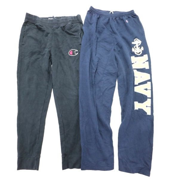 ◎チャンピオン スウェットパンツ set モノトーン NAVY リブ 他 (L/XL) 8枚セット まとめ売り 大量 古着卸 1円スタート 最落なしME6592 チャンピオン スウェットパンツ | 楽ちん 綿100% コラボの通販