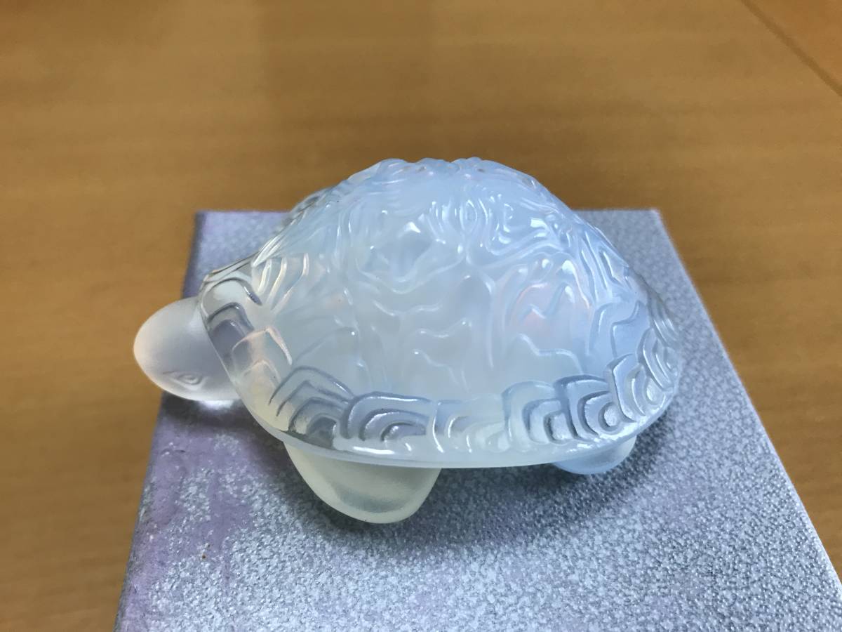 美品 保管品 LALIQUE FRANCE ラリック カメ フィギュリン トルチュ 