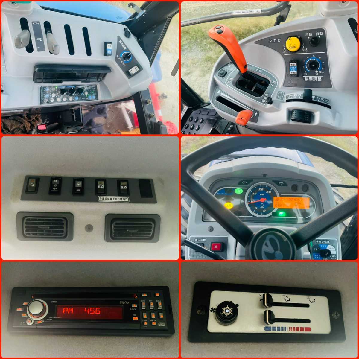 イセキトラクターTJV85*85馬力*667アワー*ニプロロータリー*外部油圧取り出口*エアコンキャビン*ラジオ*4WD パワクロ _8