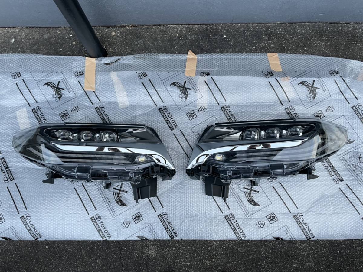 30アルファード 後期 新車外し 純正ヘッドライト 左右セット 3眼式LED 
