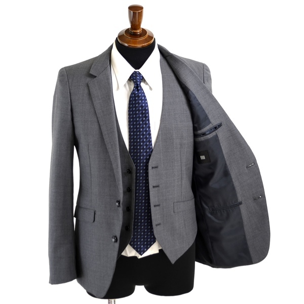 1uj106 スーツセレクト 3ピース 2つボタン シングルスーツ Y6 M グレー 灰 無地 背抜き ノータック 細身 スリム 春夏 Bld1603 Mサイズ 売買されたオークション情報 Yahooの商品情報をアーカイブ公開 オークファン Aucfan Com