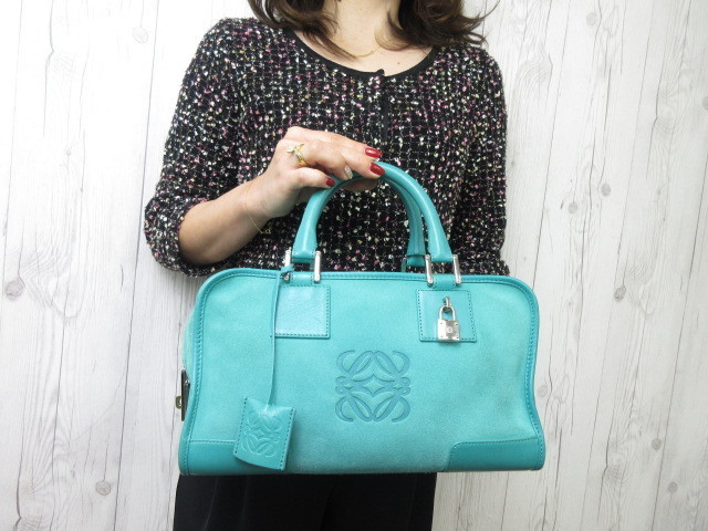 美品 LOEWE ロエベ アナグラム アマソナ28 ハンドバッグ バッグ 