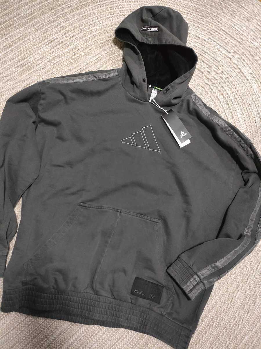 新品 定価14300 adidas ダニエルパトリック パーカー 2XO グレー オーバーシルエット ハーディ 3本ライン アディダス コラボ