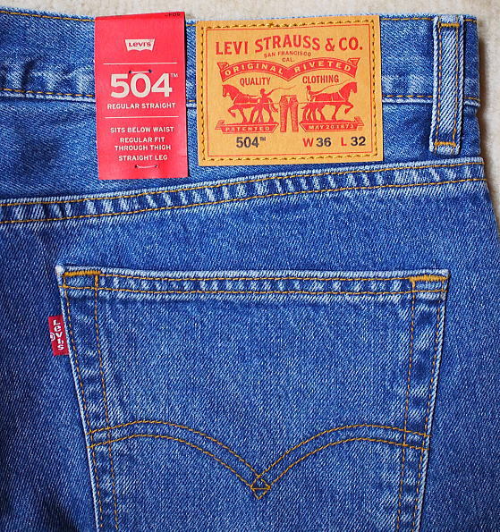 0 Levi's Regular Straight Jeans リーバイス W36 デニムパンツ Men's 00年代 ルーズストレート 504™ Fit - Stretch Assorted