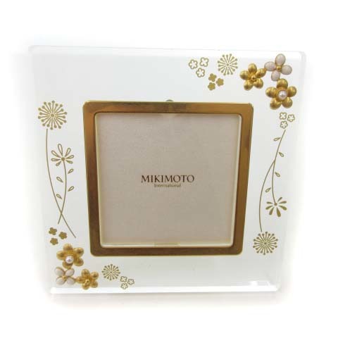 ミキモト MIKIMOTO 2点セット フォトフレーム スタンド クリア 