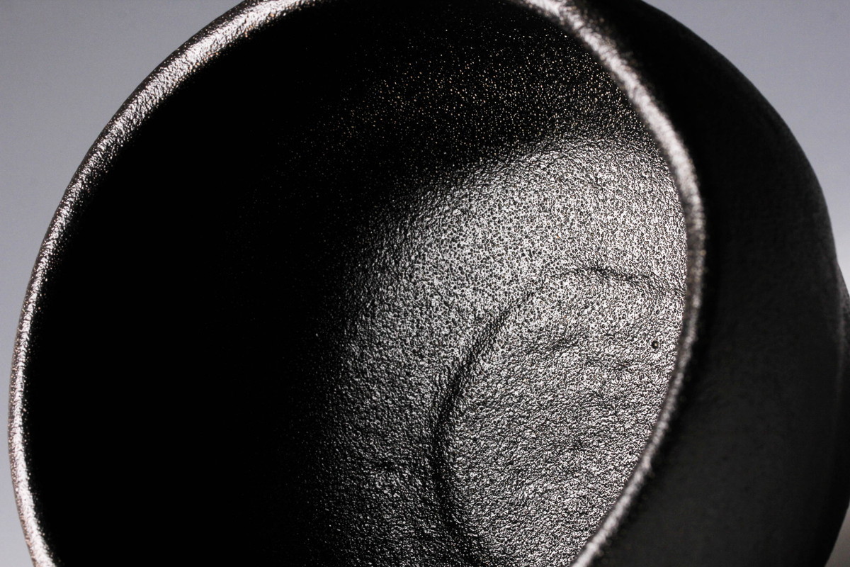 紀州焼 那智黒茶碗 工芸品 那智黒 佳香寒川栖豊 『裏千家』鵬雲斎宗匠