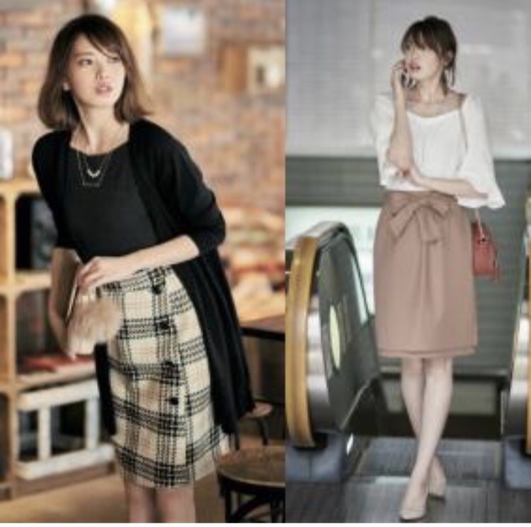 美品 アプワイザーリッシェ リバーシブル チェックスカート サイズ1  