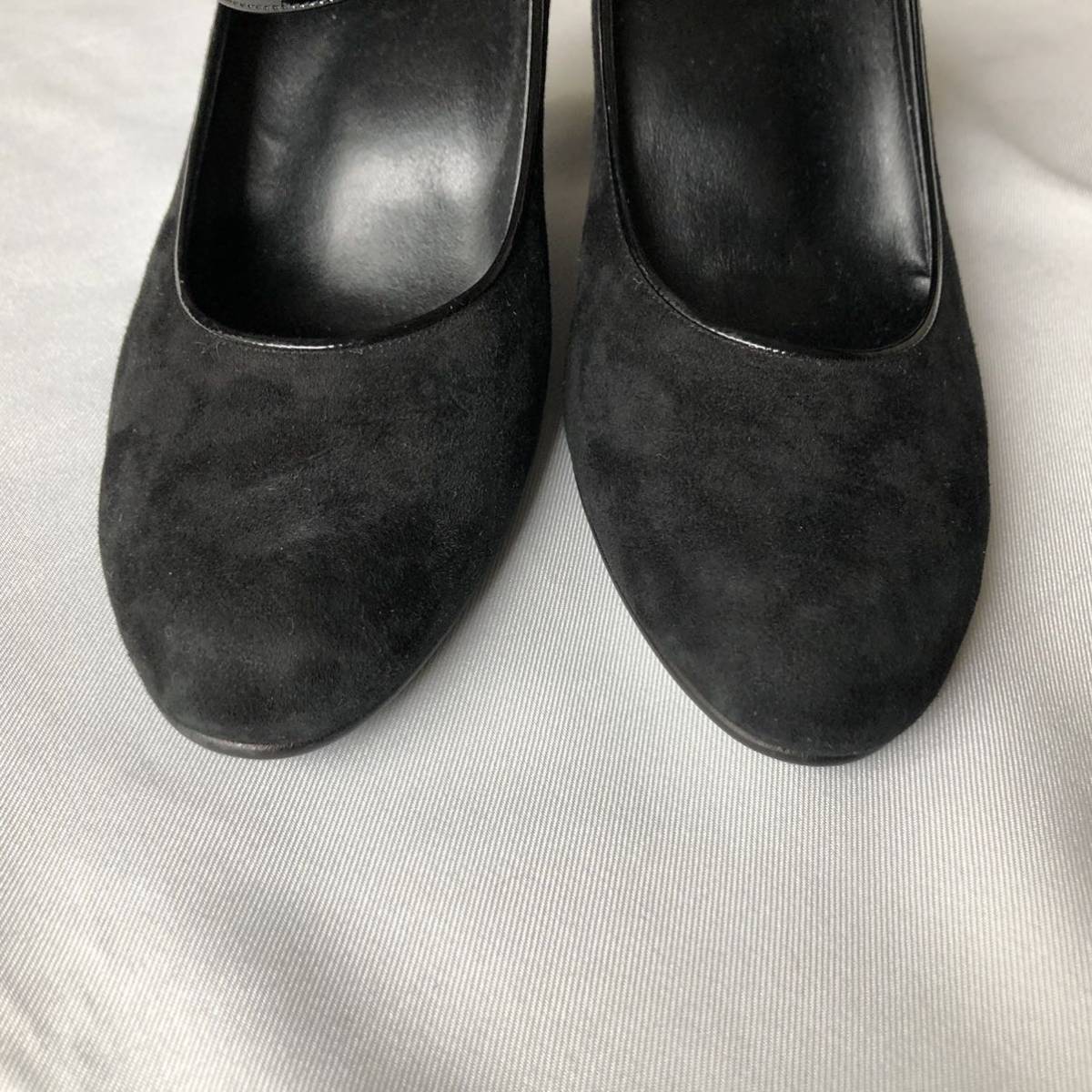 ワコール サクセスウォーク スエード パンプス ストラップ 22.5E 黒 ブラック　Wacoal success walk サクセスウォーク パンプス ワコール walk 7cmヒール バーガンディスエード