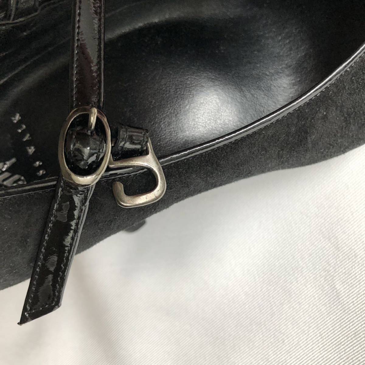 ワコール サクセスウォーク スエード パンプス ストラップ 22.5E 黒 ブラック　Wacoal success walk サクセスウォーク パンプス ワコール walk 7cmヒール バーガンディスエード