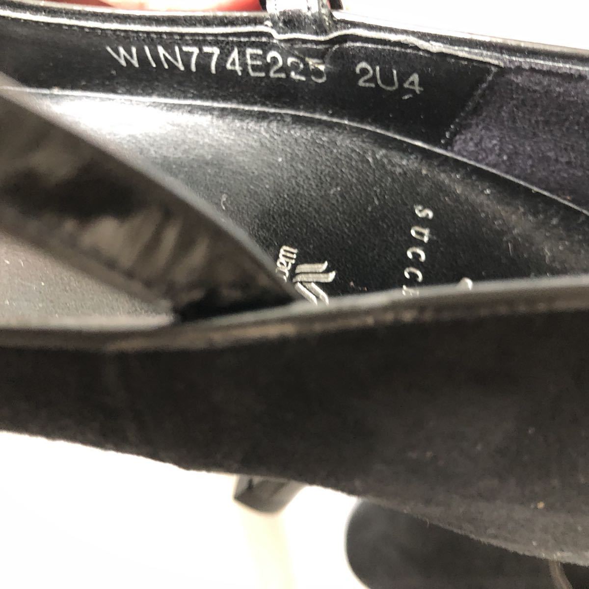 ワコール サクセスウォーク スエード パンプス ストラップ 22.5E 黒 ブラック　Wacoal success walk サクセスウォーク パンプス ワコール walk 7cmヒール バーガンディスエード