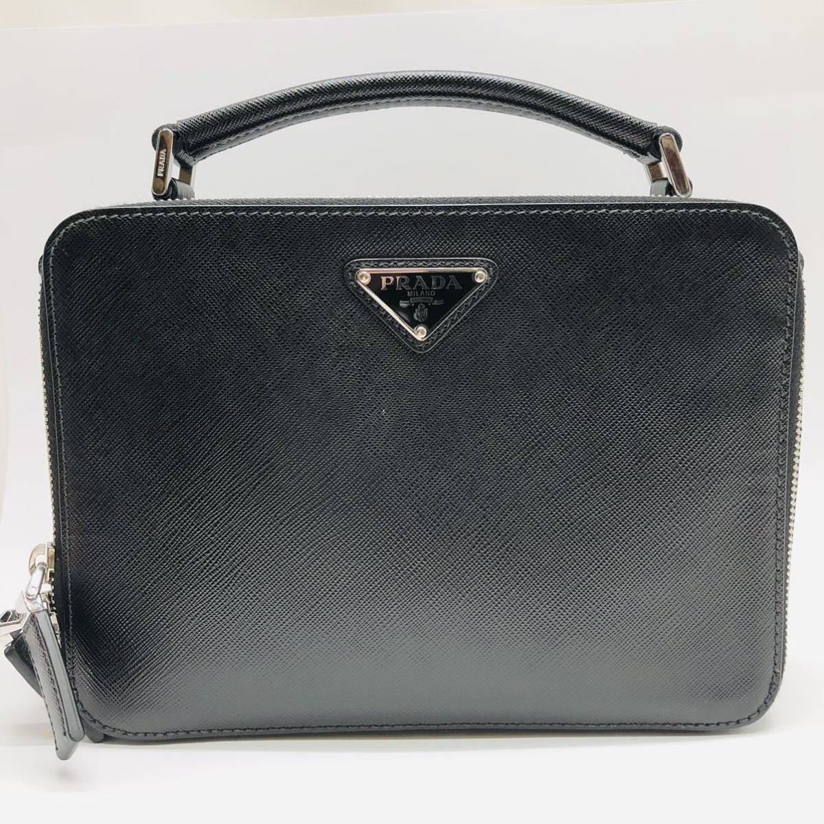 プラダ サフィアーノトラベル ブラック SAFFIANO TRAVEL NERO ブラック サフィアーノレザー トラベルバッグ | PRADA - 日本