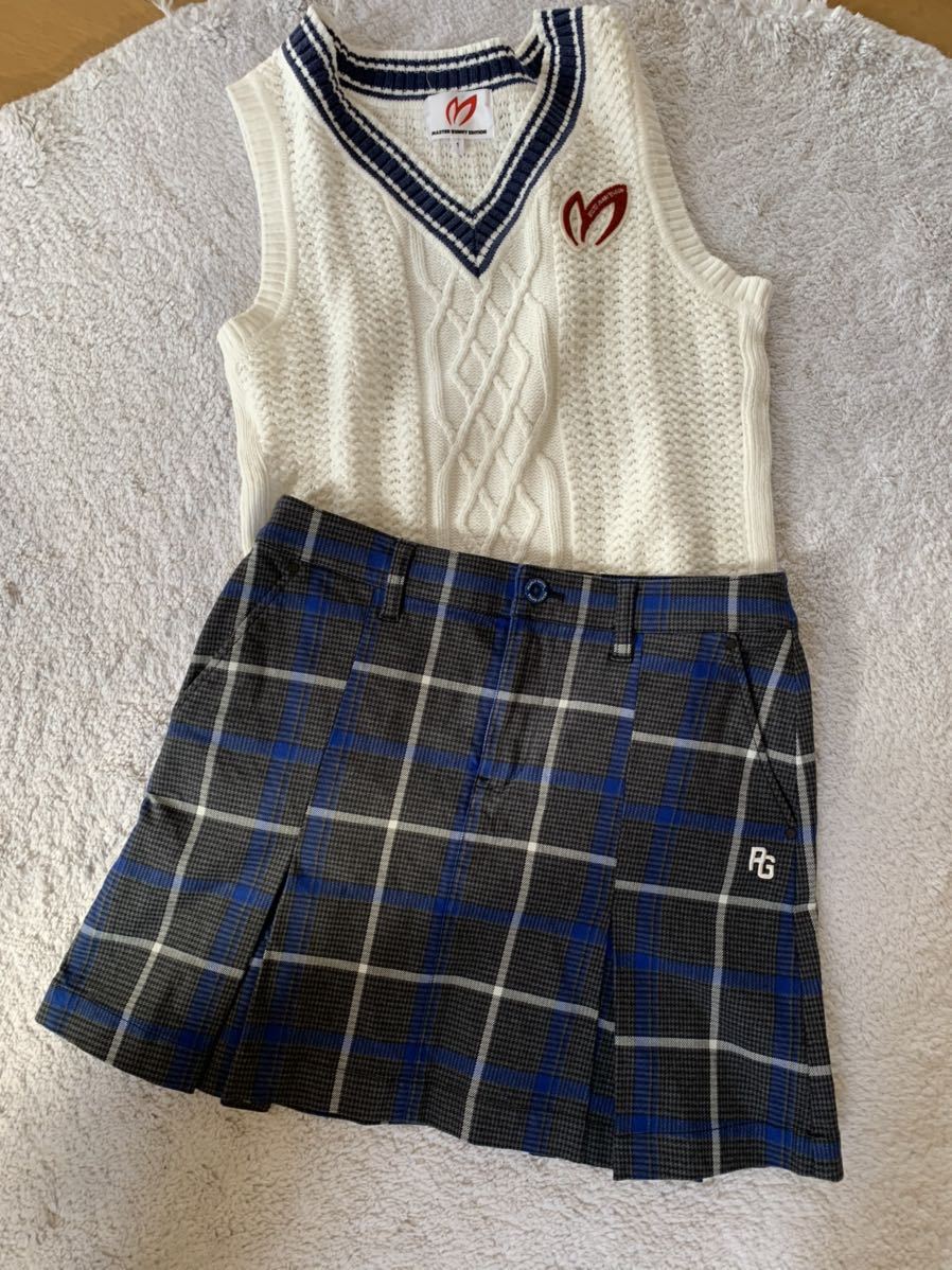 超美品☆Pearlygates パーリーゲイツ 千鳥格子×チェック柄ボックス