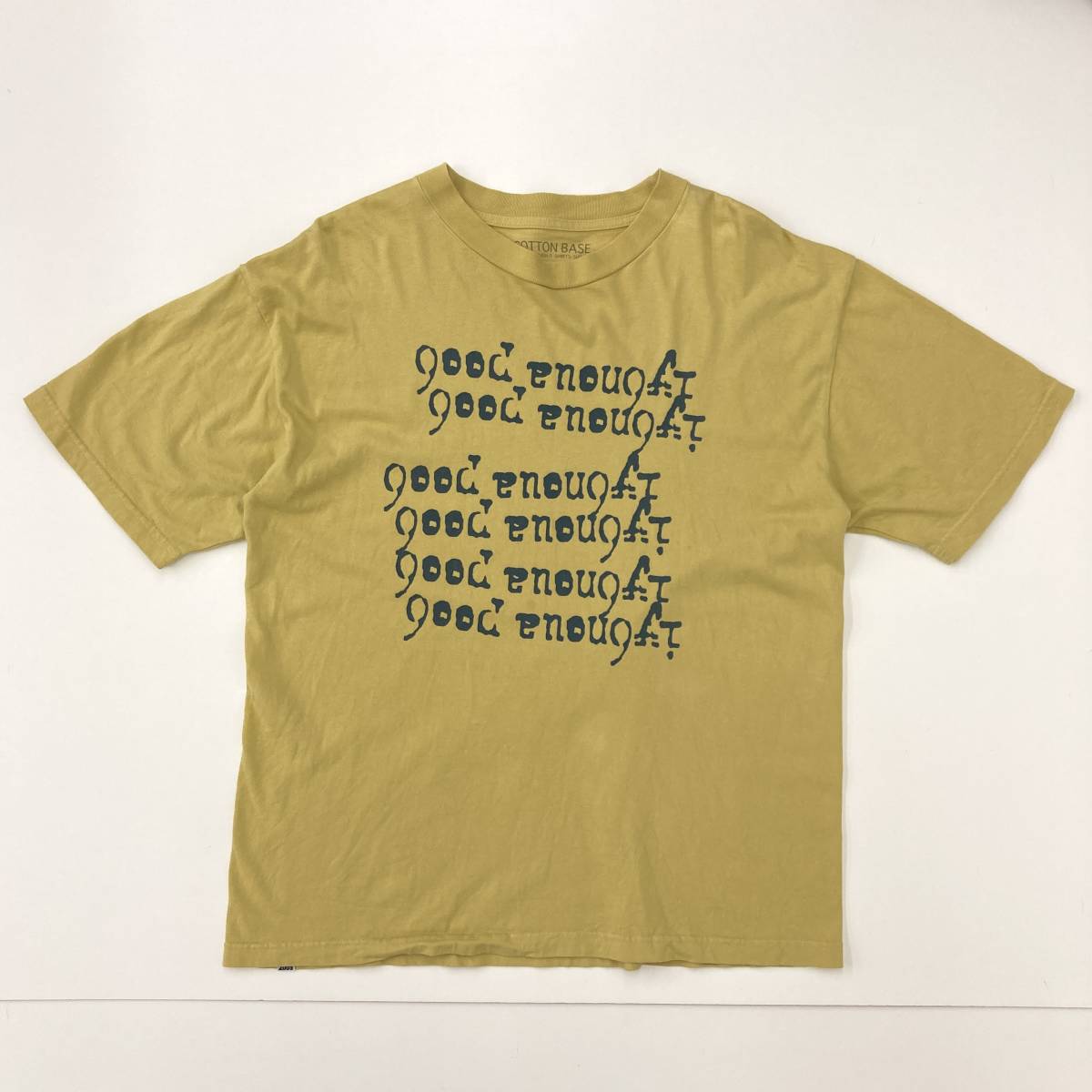 GOODENOUGH グッドイナフ 2009 ロゴ 半袖 Tシャツ イエロー 黄色 L