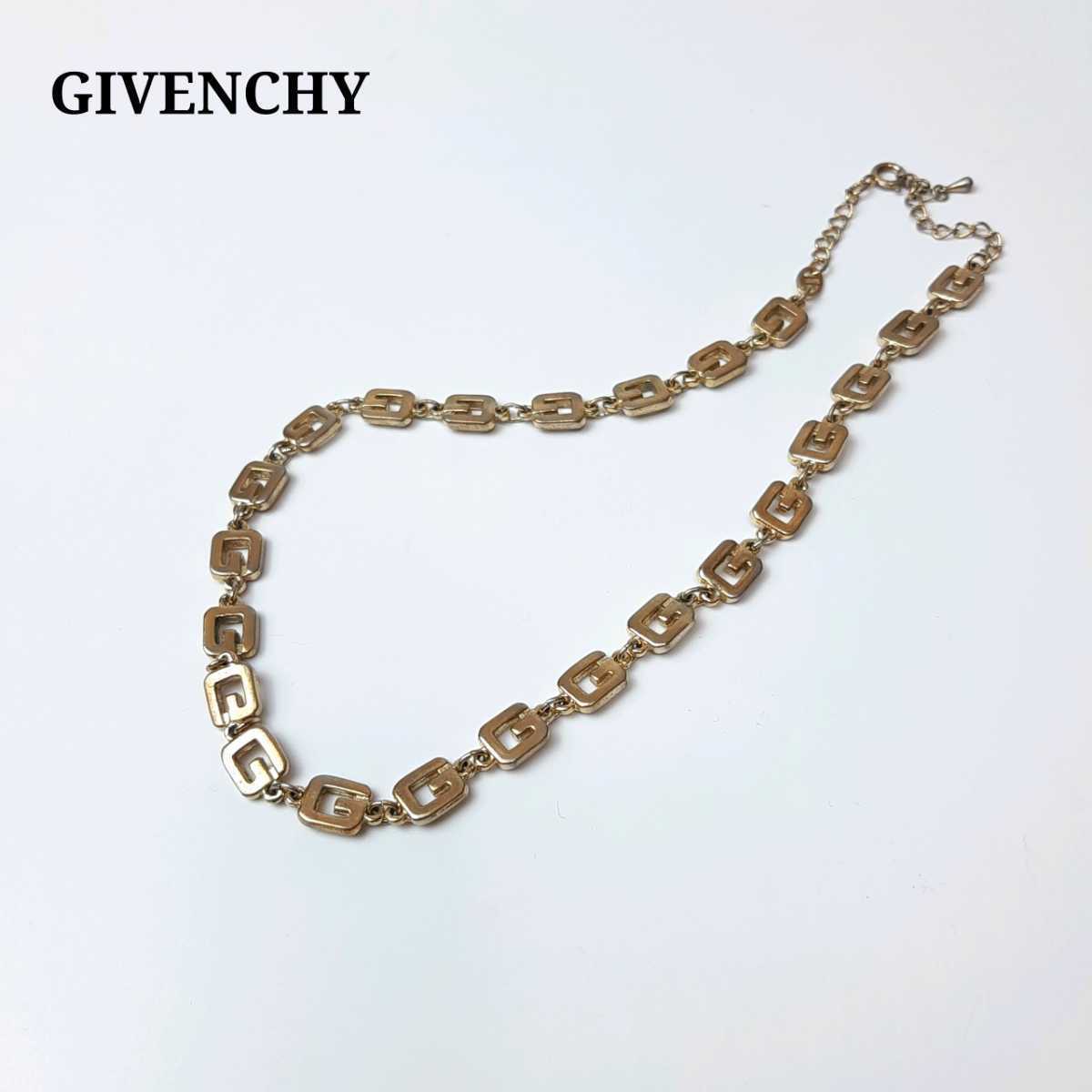 1円スタート 1スタ GIVENCHY ジバンシー ネックレス チェーン Gロゴ 
