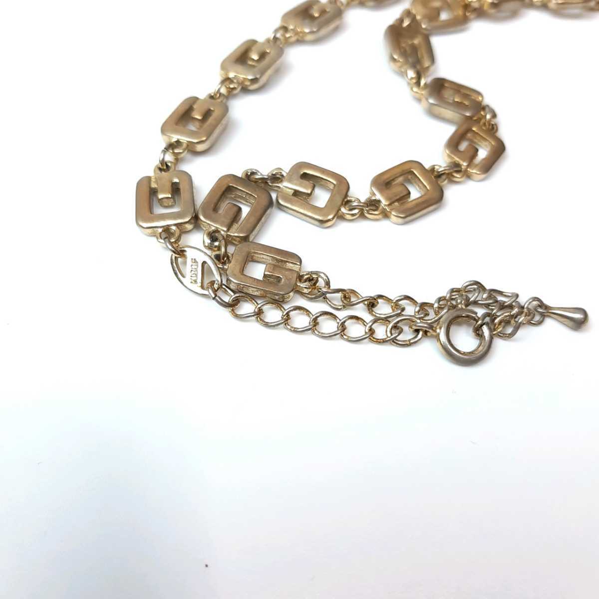 1円スタート 1スタ GIVENCHY ジバンシー ネックレス チェーン Gロゴ 