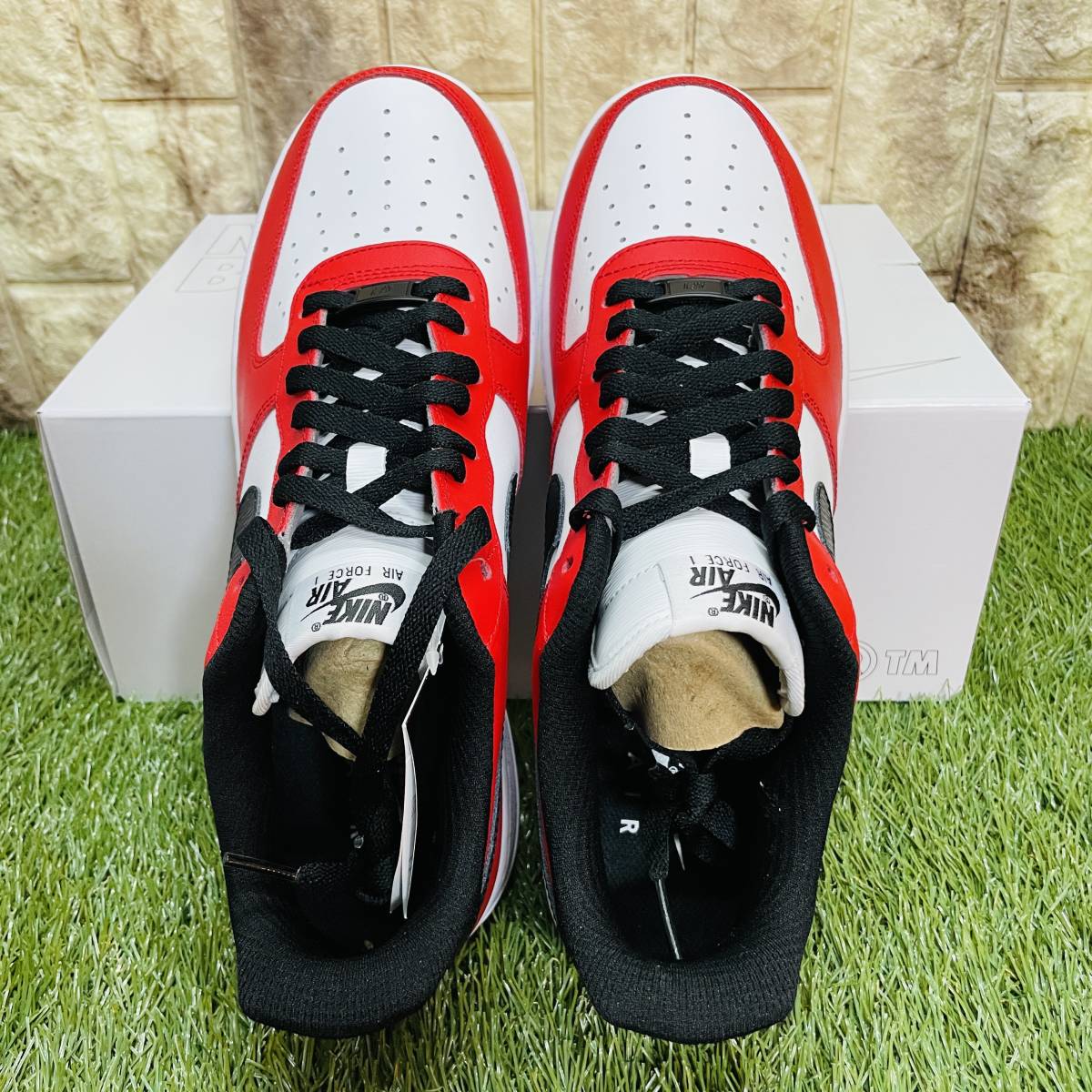 即決 ナイキ エアフォース1 NIKE AIR FORCE 1 赤 白 黒 レッド