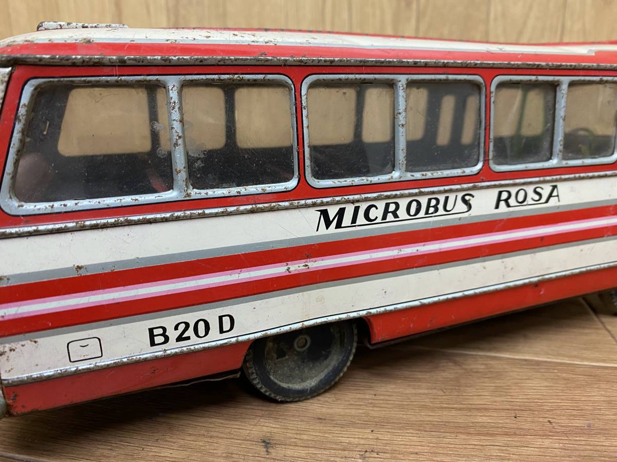 当時物 ヨネザワ 米澤玩具 ブリキ MICROBUS マイクロバス フリクション 