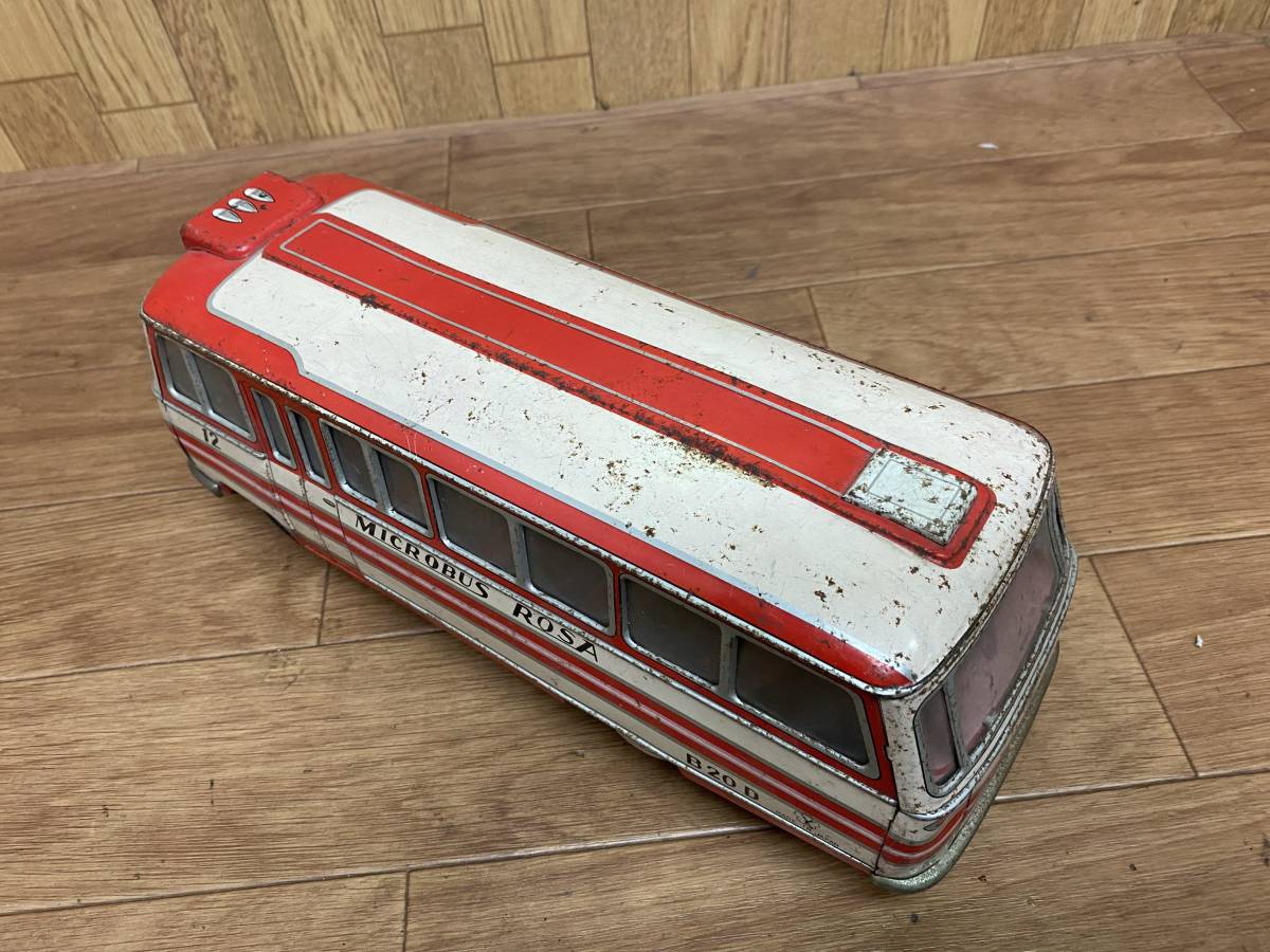 当時物 ヨネザワ 米澤玩具 ブリキ MICROBUS マイクロバス フリクション 