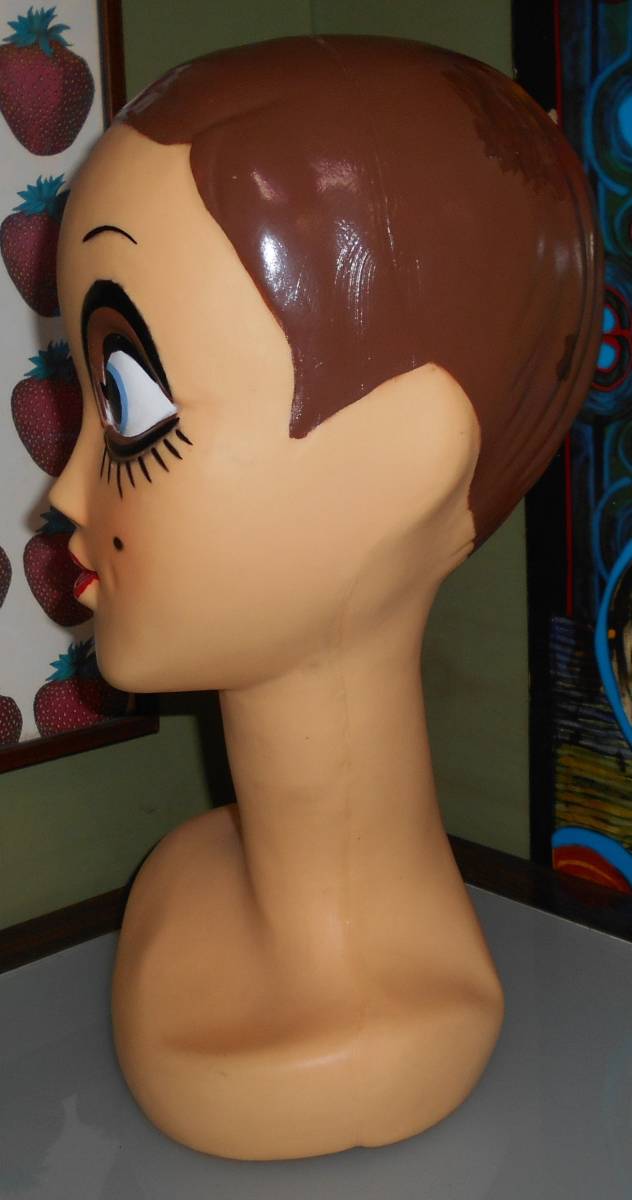 70's、トルソー、ツイーギー、ヴィンテージ、レトロ、帽子什器