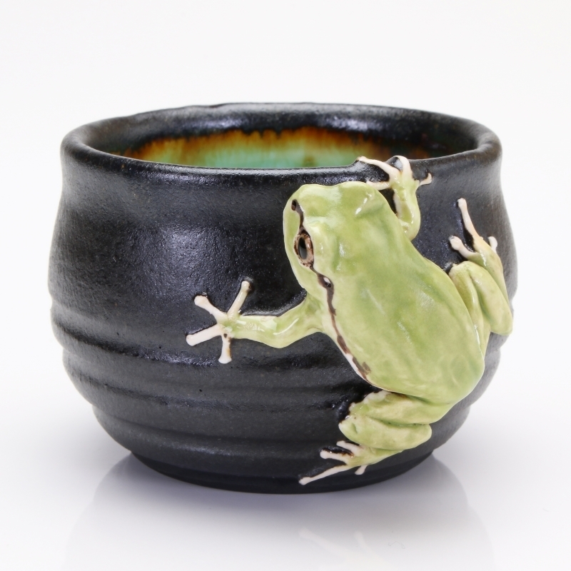  MG敬 腰越祐貴個展III 腰越祐貴 作 アマガエルのぐい呑 青 ks31-6(焼酎グラス)｜売買されたオークション情報、yahooの商品情報をアーカイブ公開 - オークファン 焼酎グラス