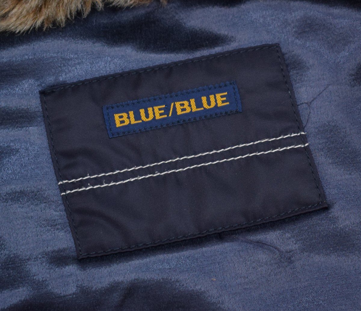 の定番 H.R. MARKET BLUEBLUE ファー付きミリタリージャケット 黒 
