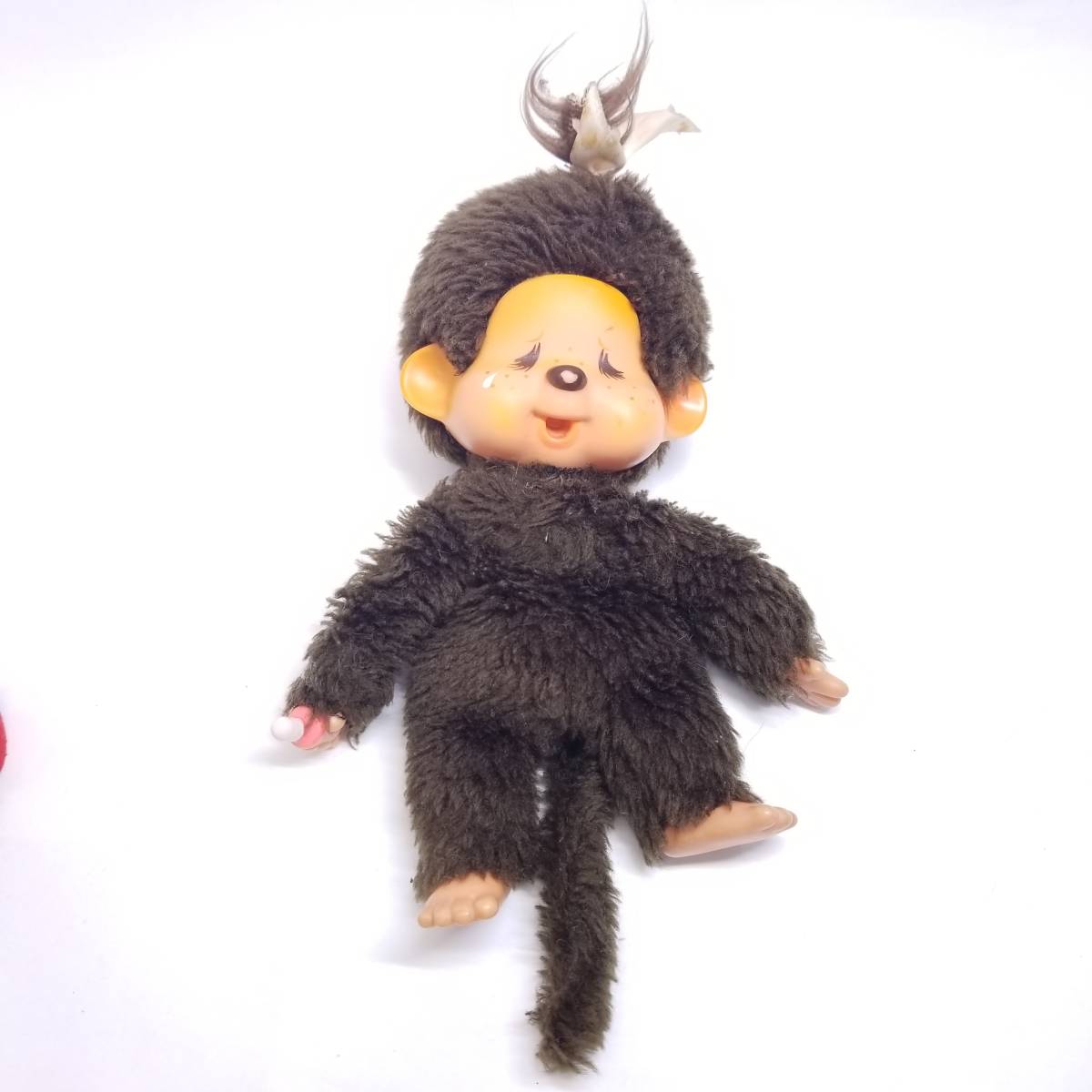 昭和レトロ 当時物 14cm Sekiguchi そばかす キャラクタードール セキグチ ソフビ ニット帽を被った女の子 レトロ人形 褐色 金髪 高質で安価 レトロ人形