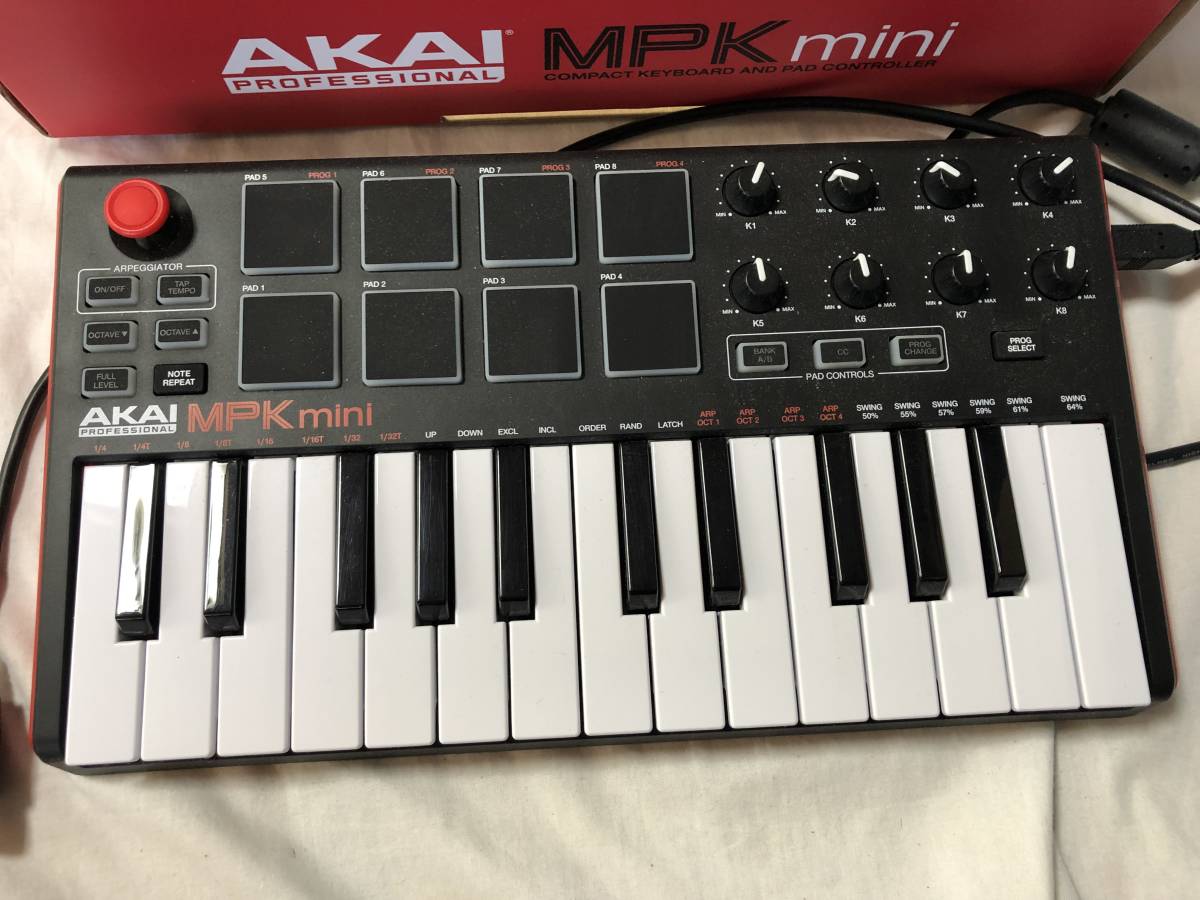 作曲がすぐ始められる！AKAI MPK mini MIDIキーボード USB 作曲がすぐ