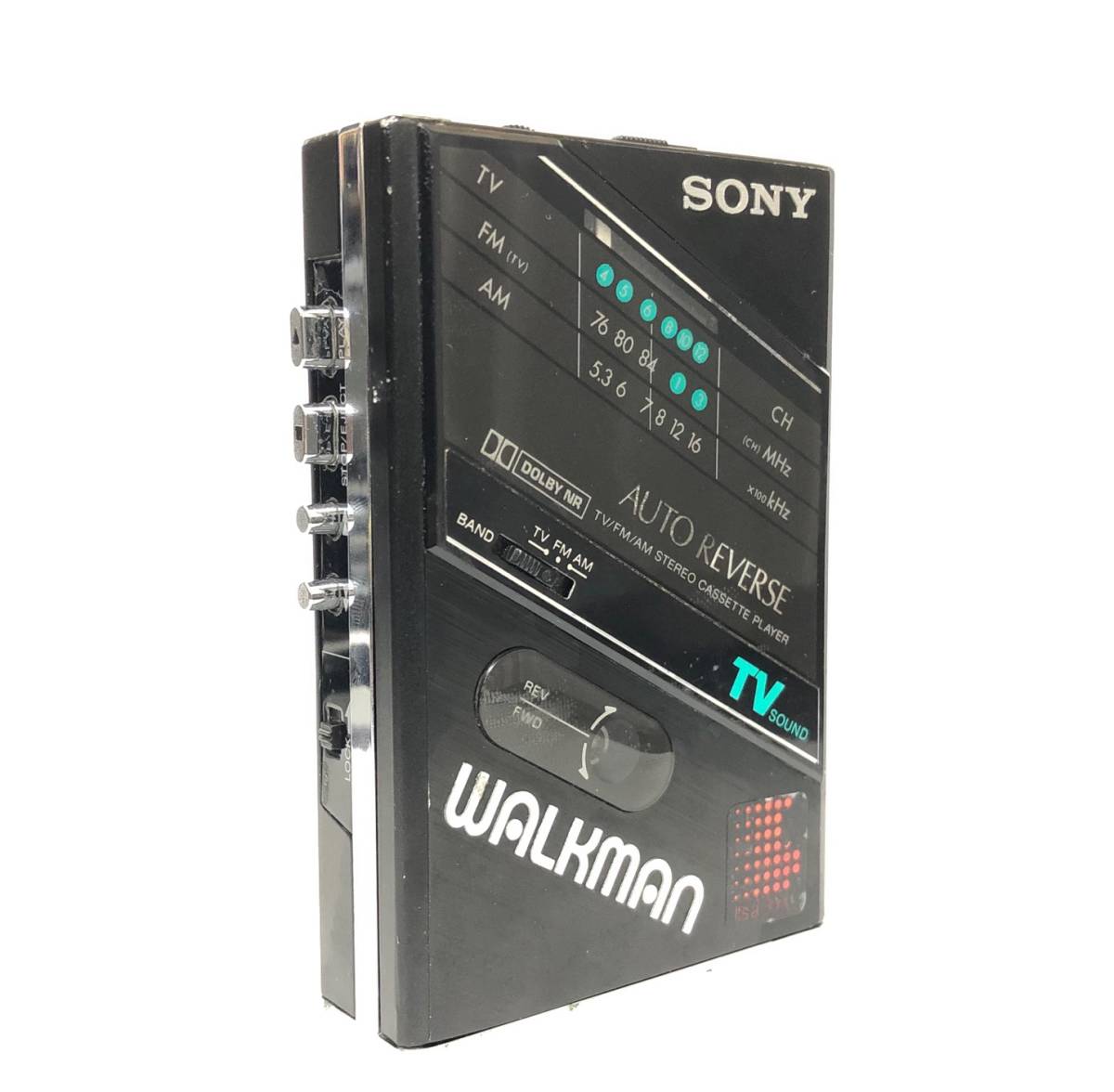 [程度良し][簡易整備品][未調整] SONY ウォークマン WM-F101 (カセットテープ、ラジオ AM/FM) ブラック