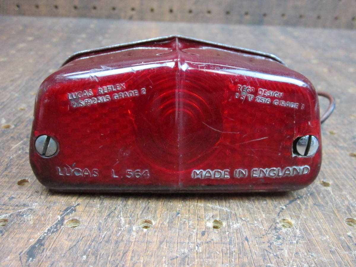 当時物 ルーカス L564 テールランプ ハーレー パン ナックル ショベル 60s 70s 当時物◇LUCAS L564 オリジナル ルーカス テールライト