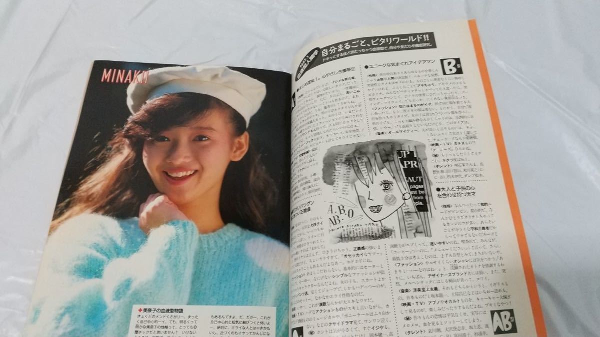 明星オールスター 1986 ダイアリーノート 昭和61年2月号 シブがき隊  