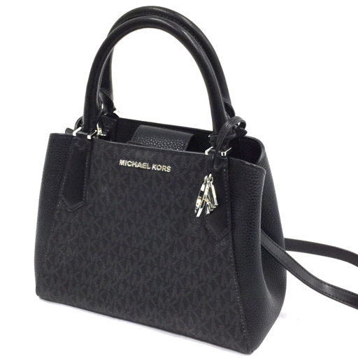 マイケルコース 2way ショルバーバッグ ハンドバッグ MK総柄 シルバー金具 レディース ブラック系 MICHAEL KORS マイケルコース ま