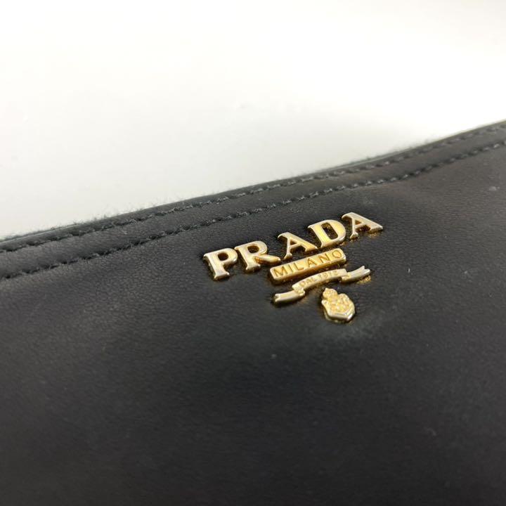 長財布 プラダ ラウンドファスナー PRADA サフィアーノ 良品 ブラック