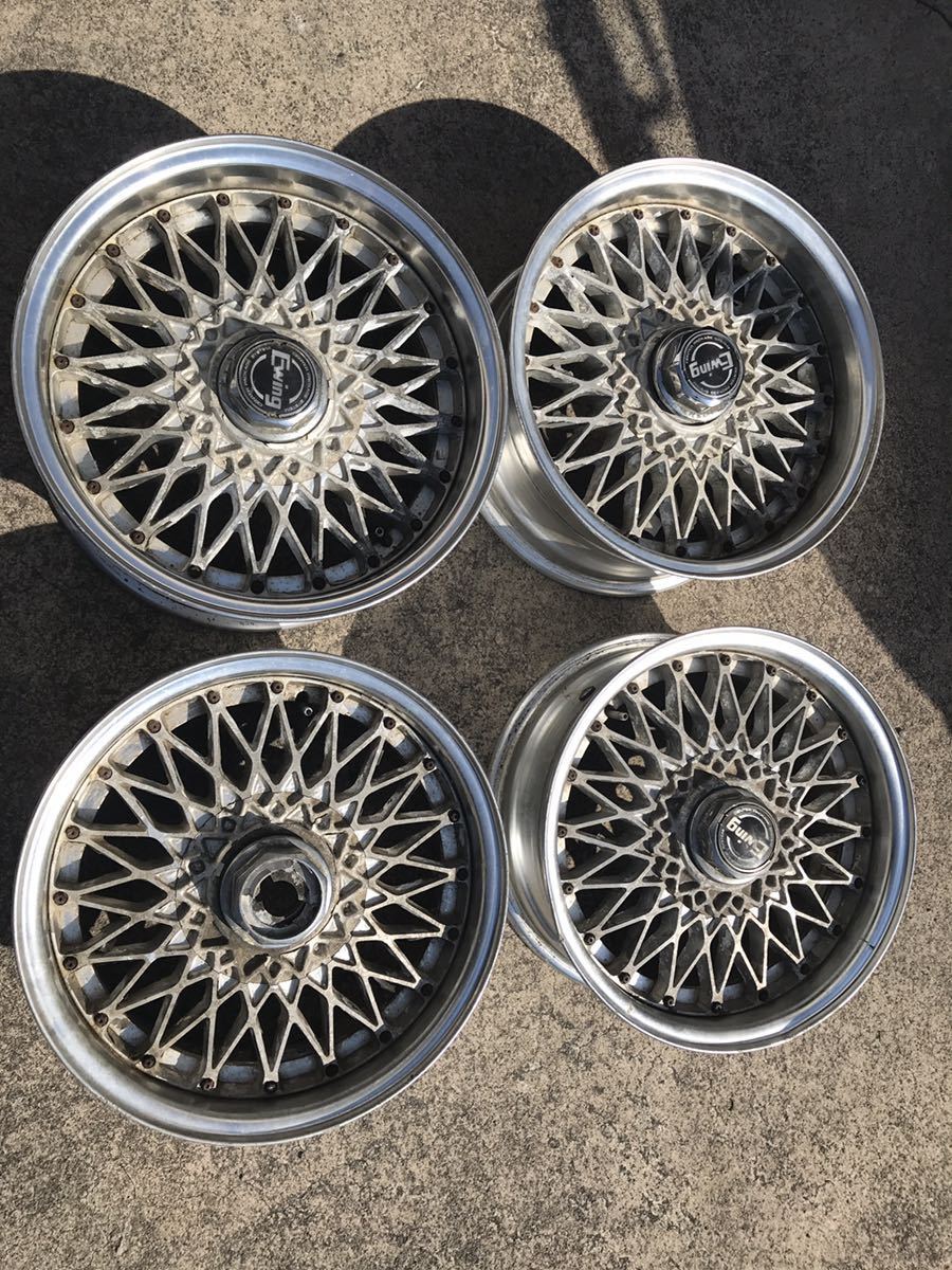  SA22C ブラックテール 中間期 15インチ 4H 4穴 アルミホイール PCD110 Ewing MAZDA マツダ RX 7 当時物 旧車 works 深リム サバンナ 社外(社外品)｜売買されたオークション情報、yahooの商品情報をアーカ 4穴
