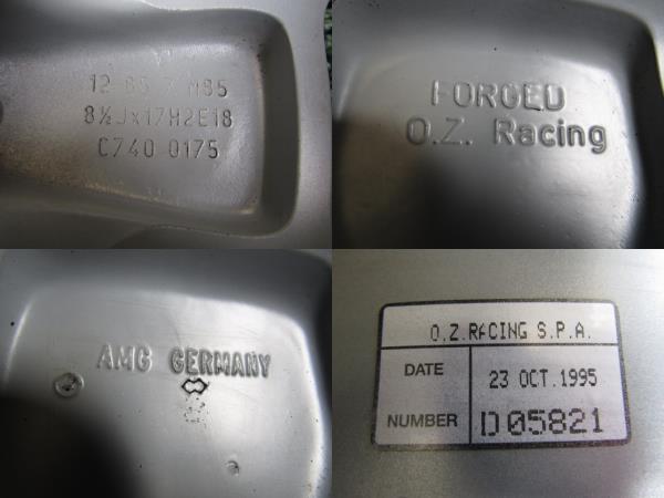 D1660 OZ製 AMG 3ピース 17インチ 8.5J+18 112-5H 1本のみ アウター 