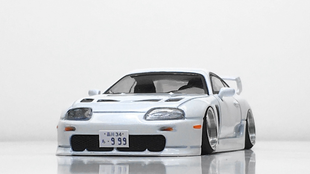 MINI GT 1/64改 Toyota Supra TRD 3000GT Super White LHD深リム Supra GT 1:64 Customization &frasl;&frasl; Edition