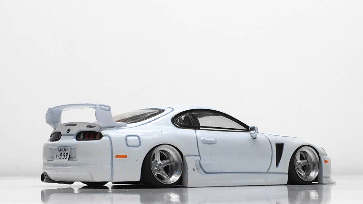 MINI GT 1/64改 Toyota Supra TRD 3000GT Super White LHD深リム Supra GT 1:64 Customization &frasl;&frasl; Edition