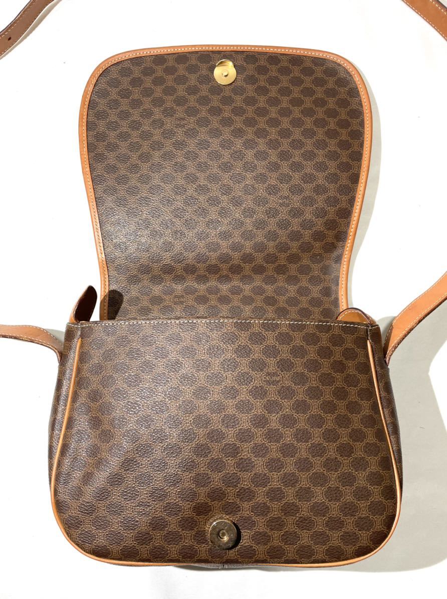 極美品】セリーヌ CELINE マカダム ショルダーバッグ 斜め掛け 